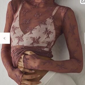 Free People Lace Layering Top - lady lux small